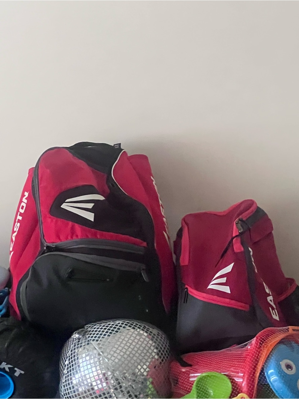 Easton Red and Black Men's Duffel Bag Set